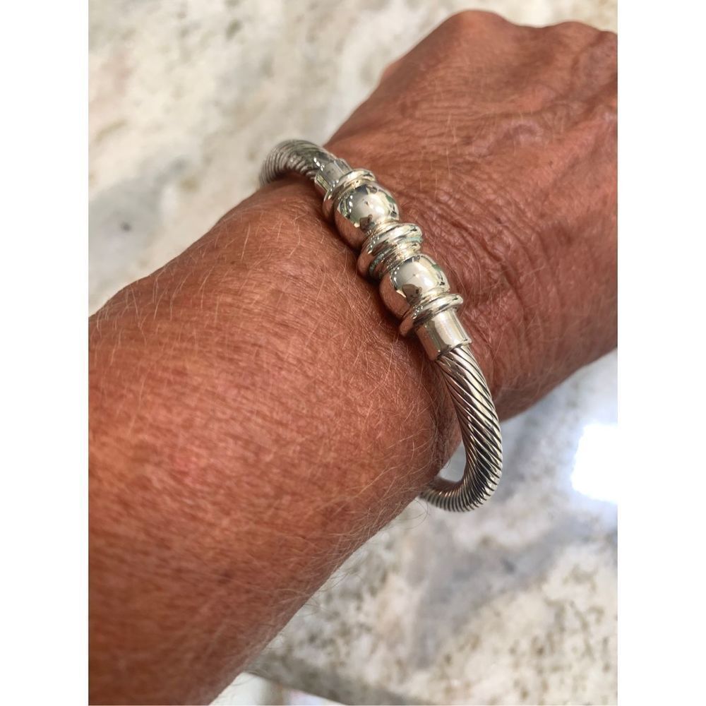 .925 Cuff Bracelet Sterling Silver Jewelry - Picture 3 of 7